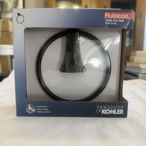 KOHLER Rubicon R26114-BL Matte Black Bathroom Towel Ring Open Box